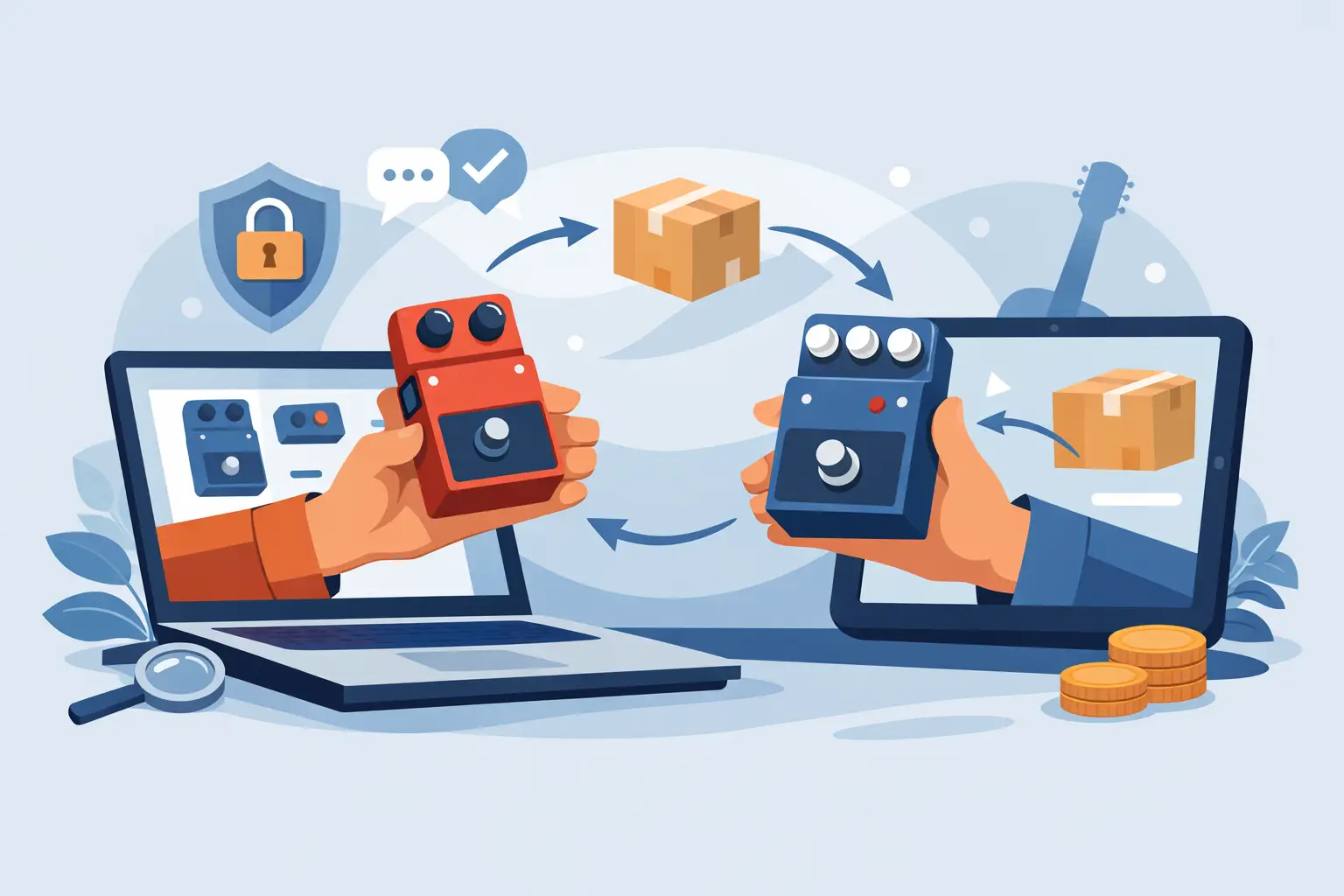 How to Trade Guitar Pedals Online Safely